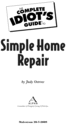 Thumbnail The Complete Idiots Guide to Simple Home Repair